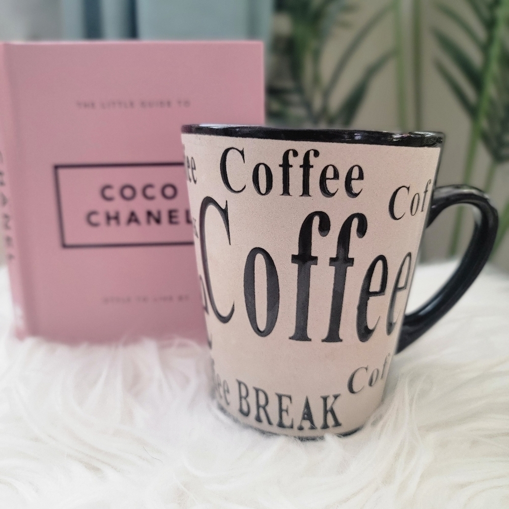 Black and Cream Ceramic Coffee Mug